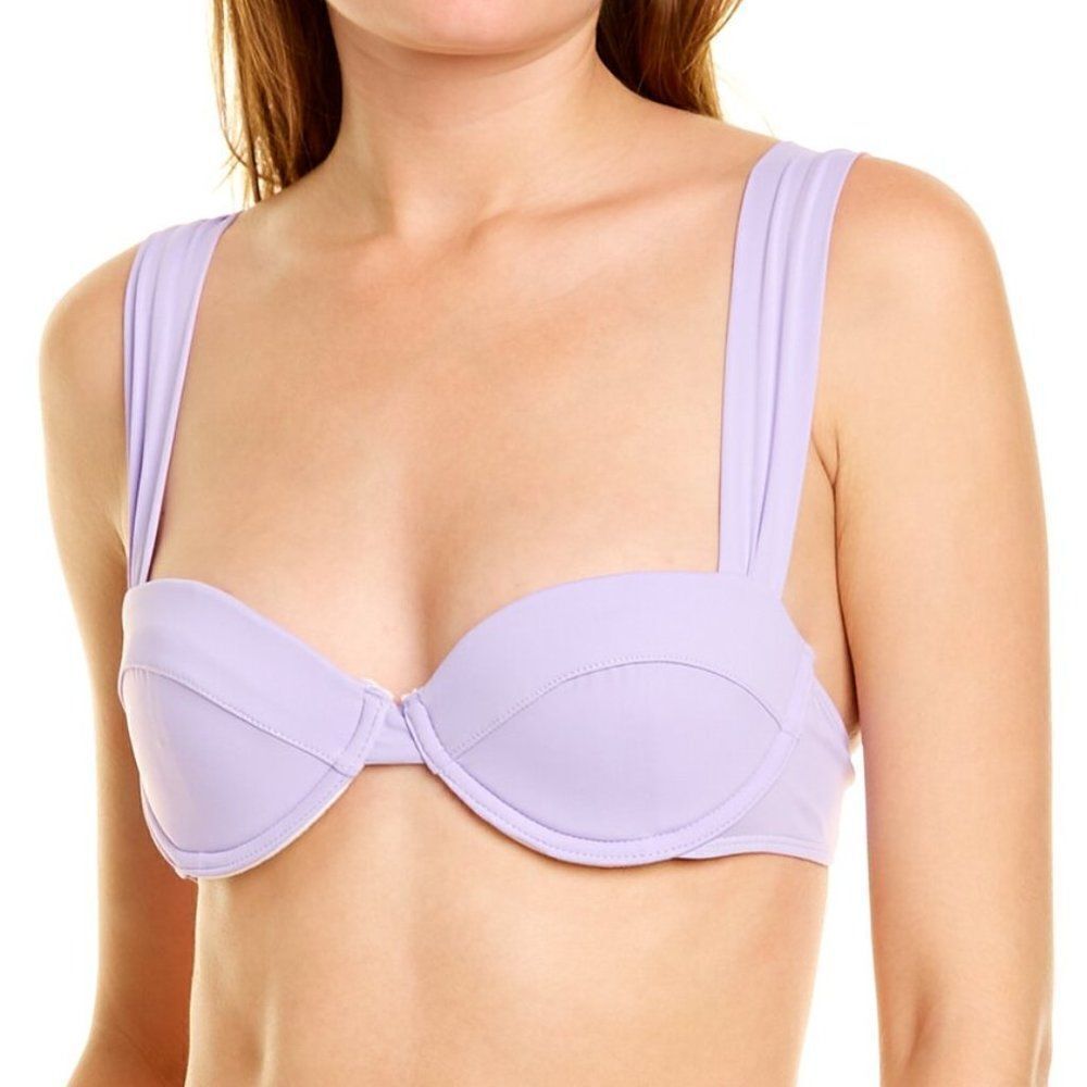 Weworewhat Women's Purple Wide Strap Underwire Bikini Top Size XL - Picture 1 of 9